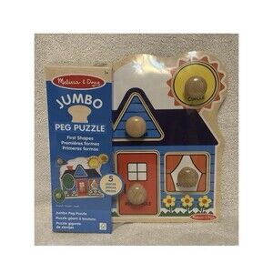 Melissa & Doug First Shapes Jumbo Knob Wooden Peg Puzzle